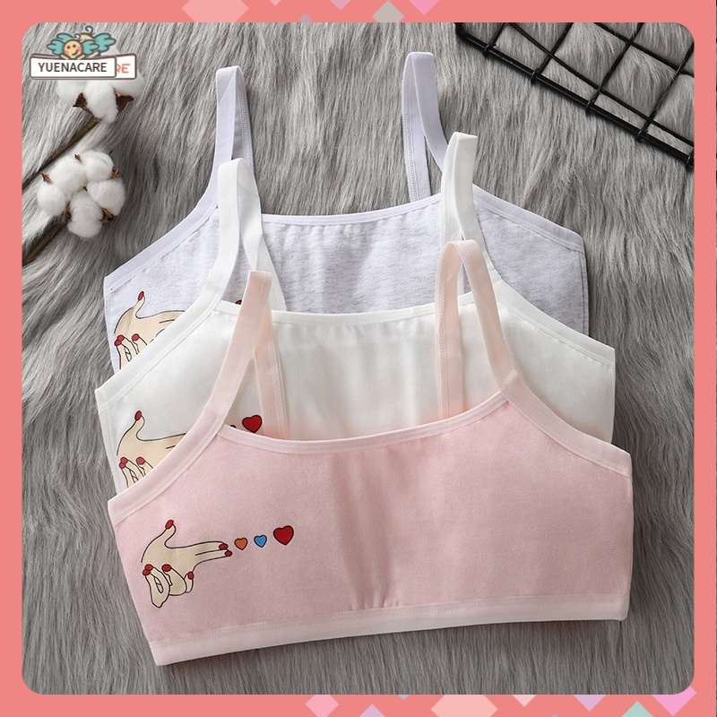 Bra Chất Cotton Hoạ Tiết Hoạt Hình Cho Bé Gái (10-15 Tuổi)