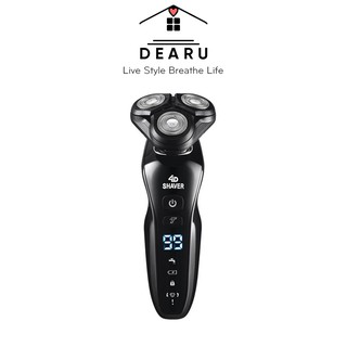 Máy cạo râu thông minh chống nước SHAVER 4D, màn hình LCD, cạo cực nhanh, không đau rát