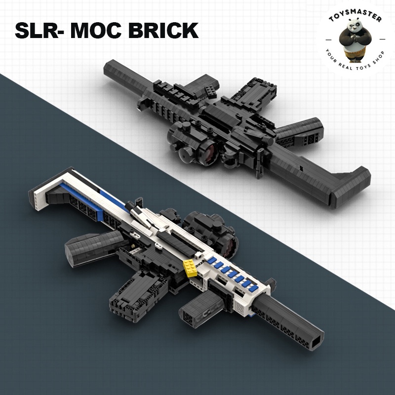 Đồ Chơi Lắp Ráp Kiểu LEGO Súng Mô Hình PUBG SLR Black Ice Với 1300+ Mảnh Ghép,Bản Thiết Kế Tiêu Chuẩn Kevin 183