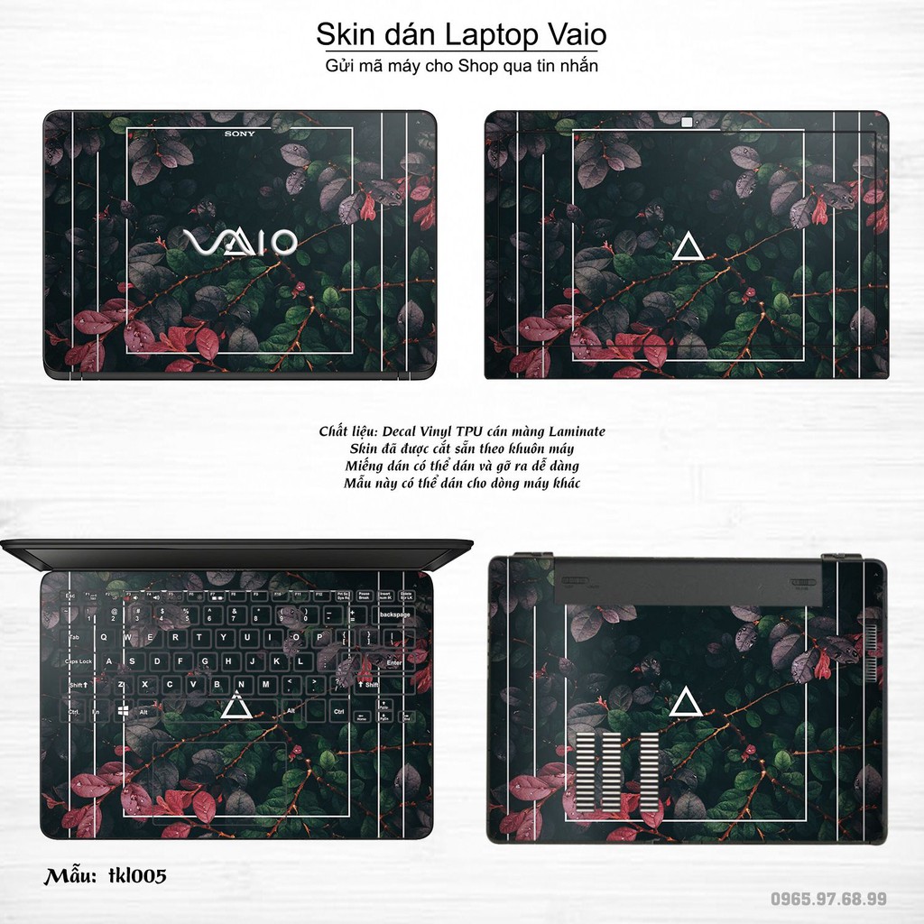 Skin dán Laptop Sony Vaio in hình thiết kế (inbox mã máy cho Shop)