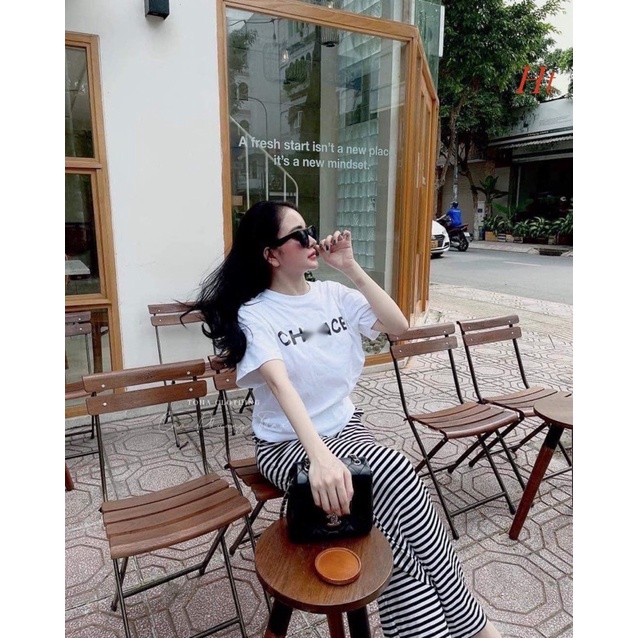 Bộ áo chữ +quần kẻ ngang HT12