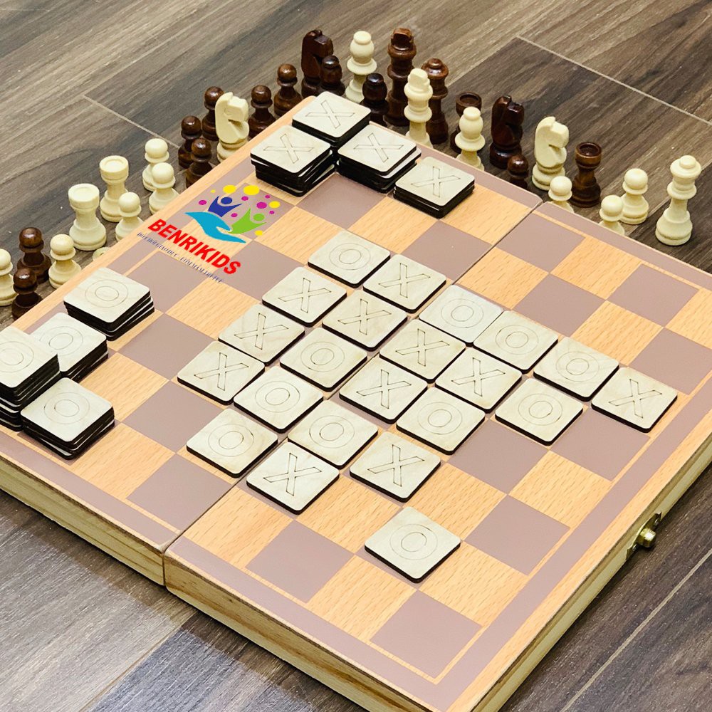 Đồ Chơi Giải Trí Cờ Caro Kết Hợp Cờ Vua Boardgane