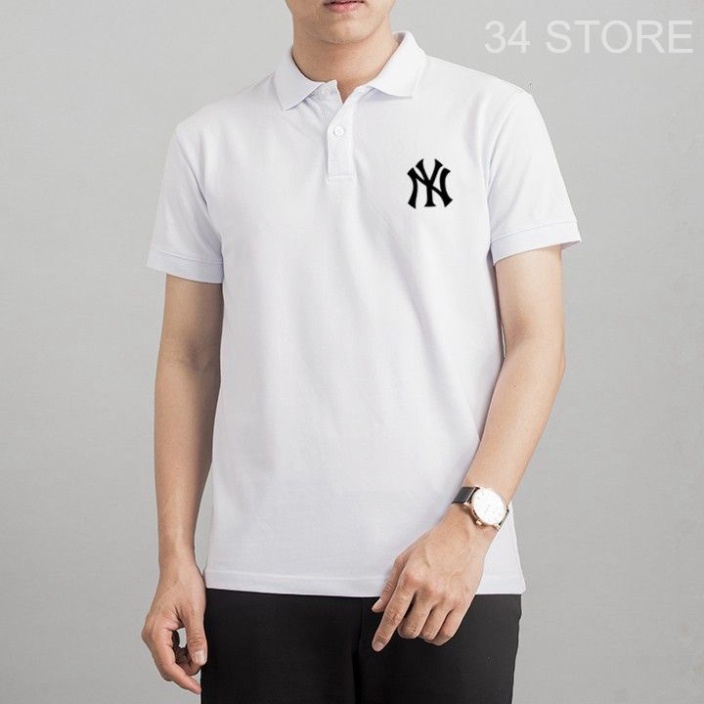 Áo polo nam N.Y , cổ dệt bo len ,áo thun nam có cổ tay ngắn thanh lịch 34 STORE