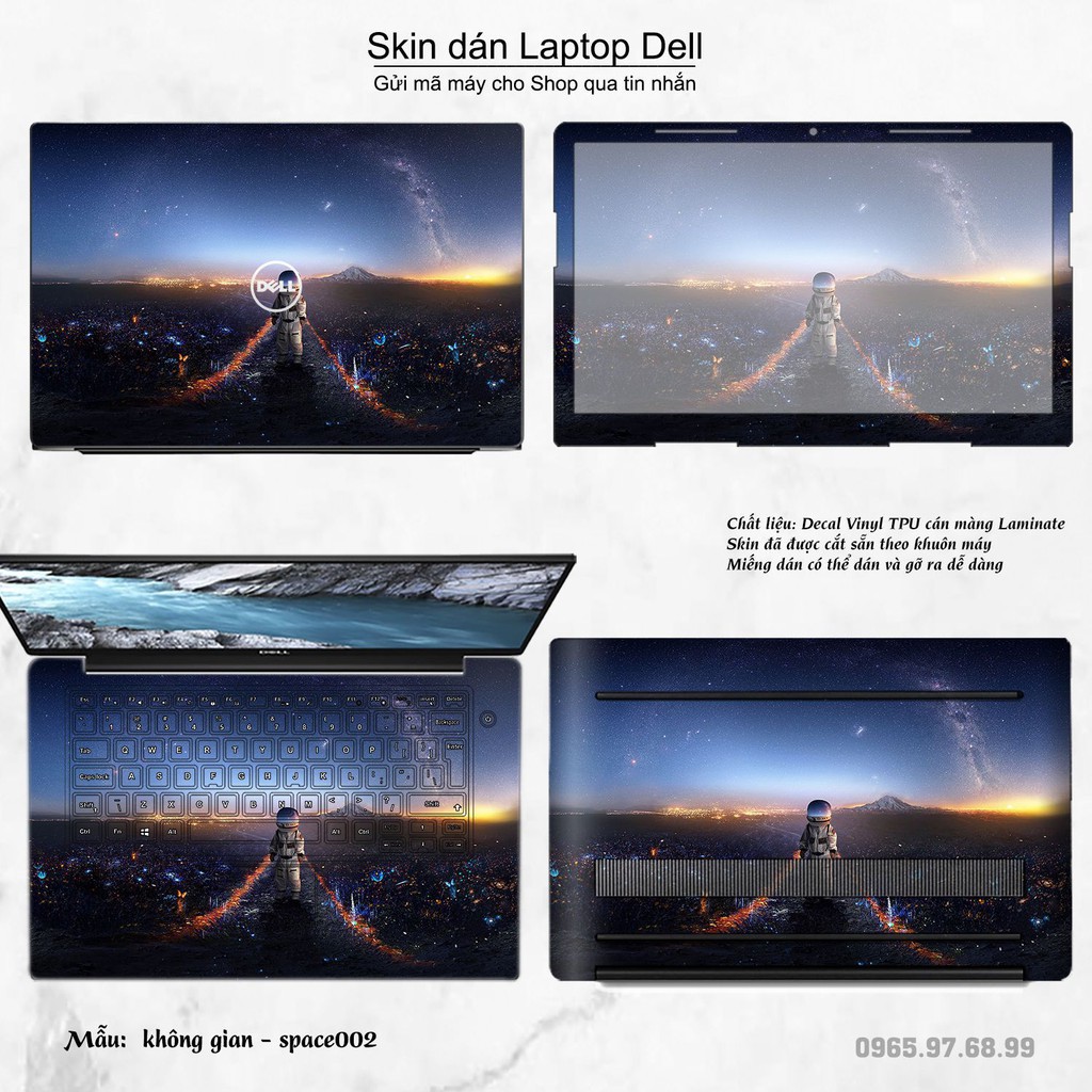 Skin dán Laptop Dell in hình không gian (inbox mã máy cho Shop)