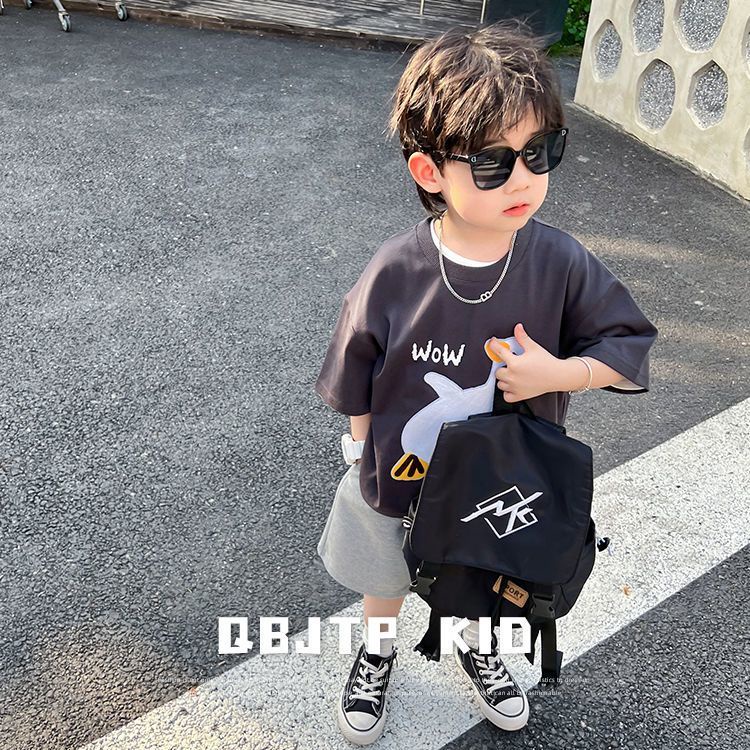 Bộ Đồ Thể Thao Áo Thun Tay Ngắn Phong Cách Thời Trang Hàn Quốc Nhật Bản Mới 2022 Dành Cho Bé Trai