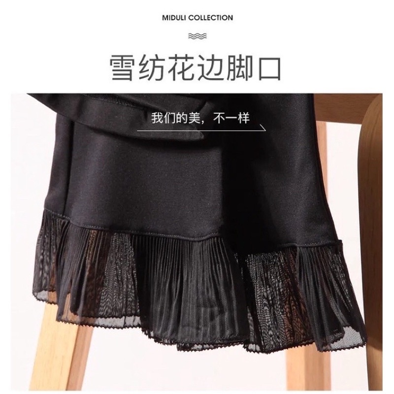 Quần Bầu Ống Loe chân ren phong cách hàn quốc cực tôn dáng cho người mang bầu