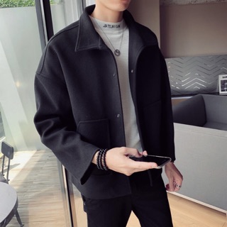 [ FREE SHIP ĐƠN 99K ]_Áo dạ dáng ngắn nam phối túi
