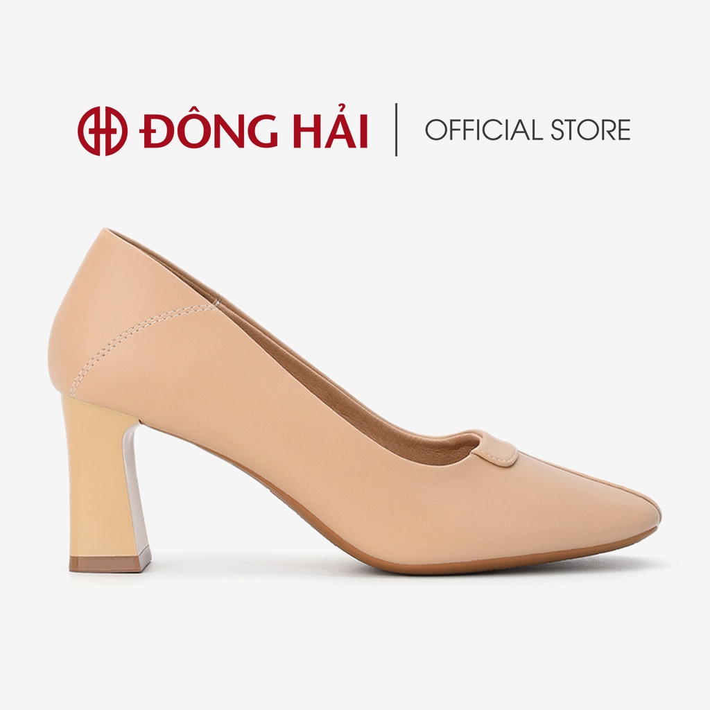 Giày cao gót nữ Đông Hải mũi vuông phong cách thời trang quý phái gót trụ 7cm - G5804