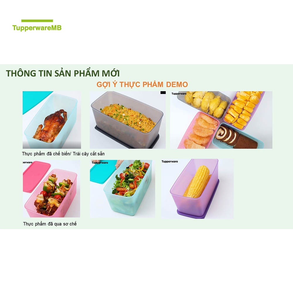 Bộ hộp bảo quản thực phẩm Funtastic  Four TUPPERWARE chữ nhật dung tích lớn lưu trữ tiện dụng đa năng