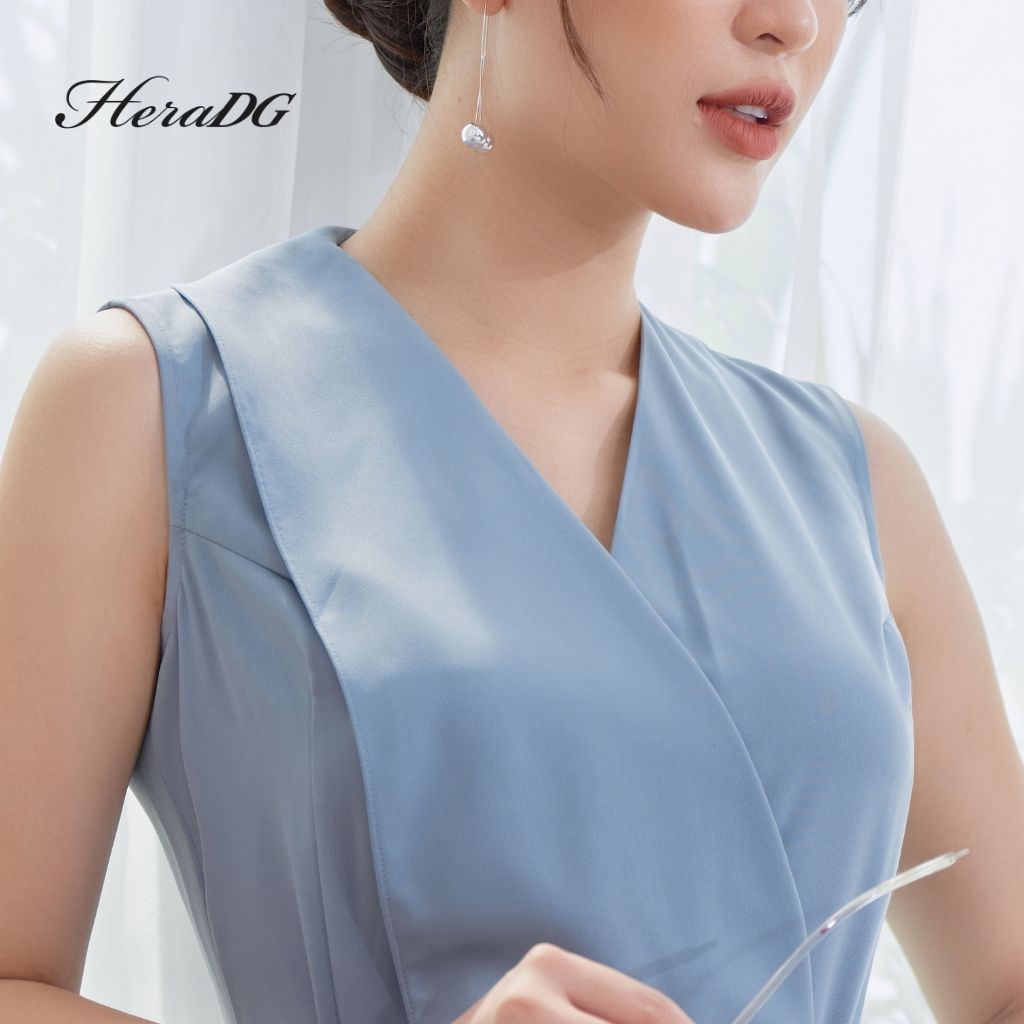 Bộ Jumpsuit Nữ HeraDG Dáng Dài Sát Nách Kèm Đai Eo, Chất Liệu Mềm Mịn Chống Nhăn Cao Cấp SJSBA003