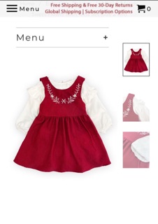 Set váy yếm đỏ cho bé