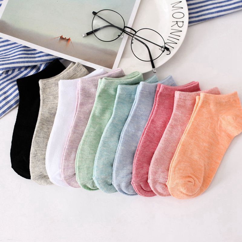 1 Pairs Fashion Candy Color Cotton Socks For Women