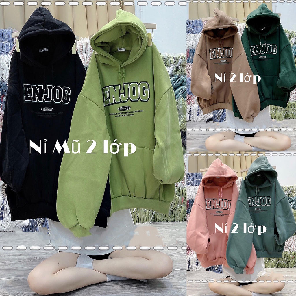 Áo hoodie khoác form rộng nam nữ chữ ngẫu nhiên nhiều màu, chất nỉ bông dày dặn Ulzzang Unisex