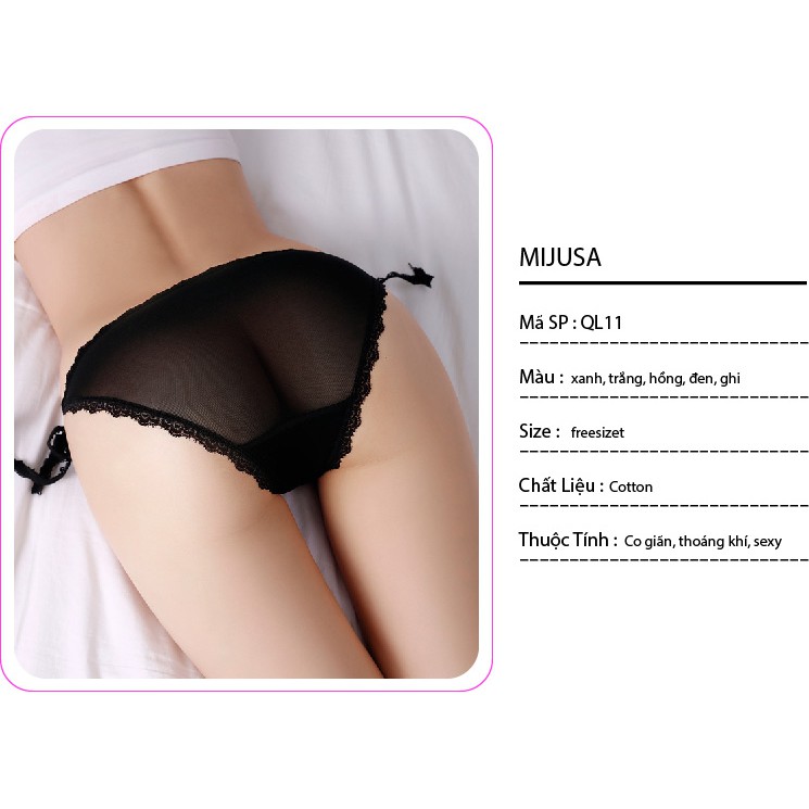 Quần Lót Nữ Ren Sexy Dây Buộc Sườn Xuyên Thấu Gợi Cảm Quyến Rũ QL11 - mijusa | BigBuy360 - bigbuy360.vn