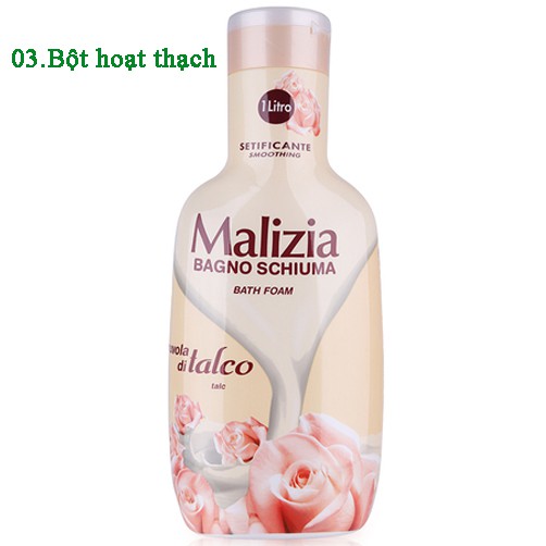 Sữa tắm lưu hương Malizia Bath Foam Cao cấp Italy 1000ml - Hàng chính hãng