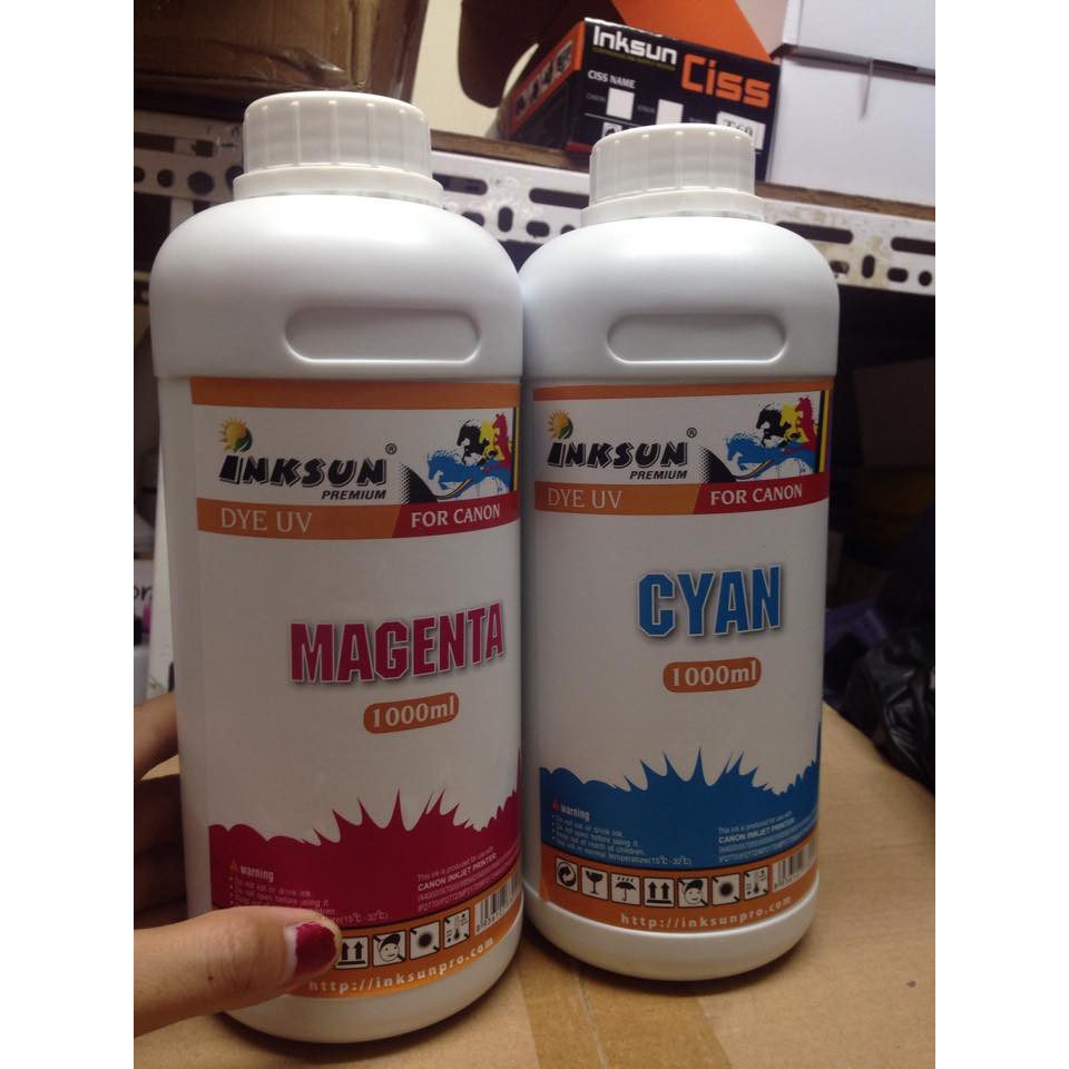 Mực 1 Lit Ca non dye uv inksun_minhanh Printer_Dùng cho máy in phun màu ca non IX6770, 6860, IP2770, MP287