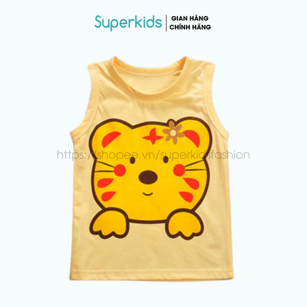 Áo sát nách in hình con vật ngộ nghĩnh cho bé 8-18kg QATE819