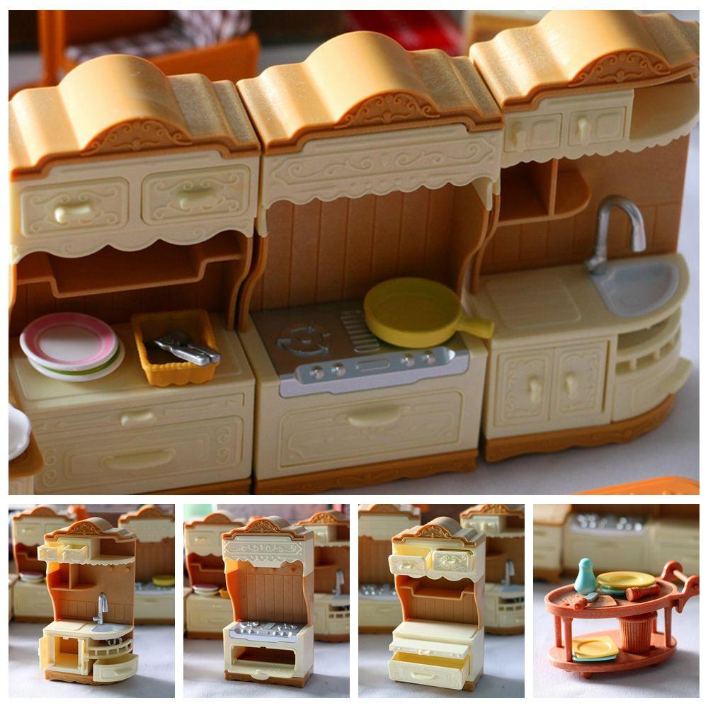 RAINBOW Mô Hình Nội Thất Nhà Bếp Tỉ Lệ 1: 12 Trang Trí Nhà Cửa