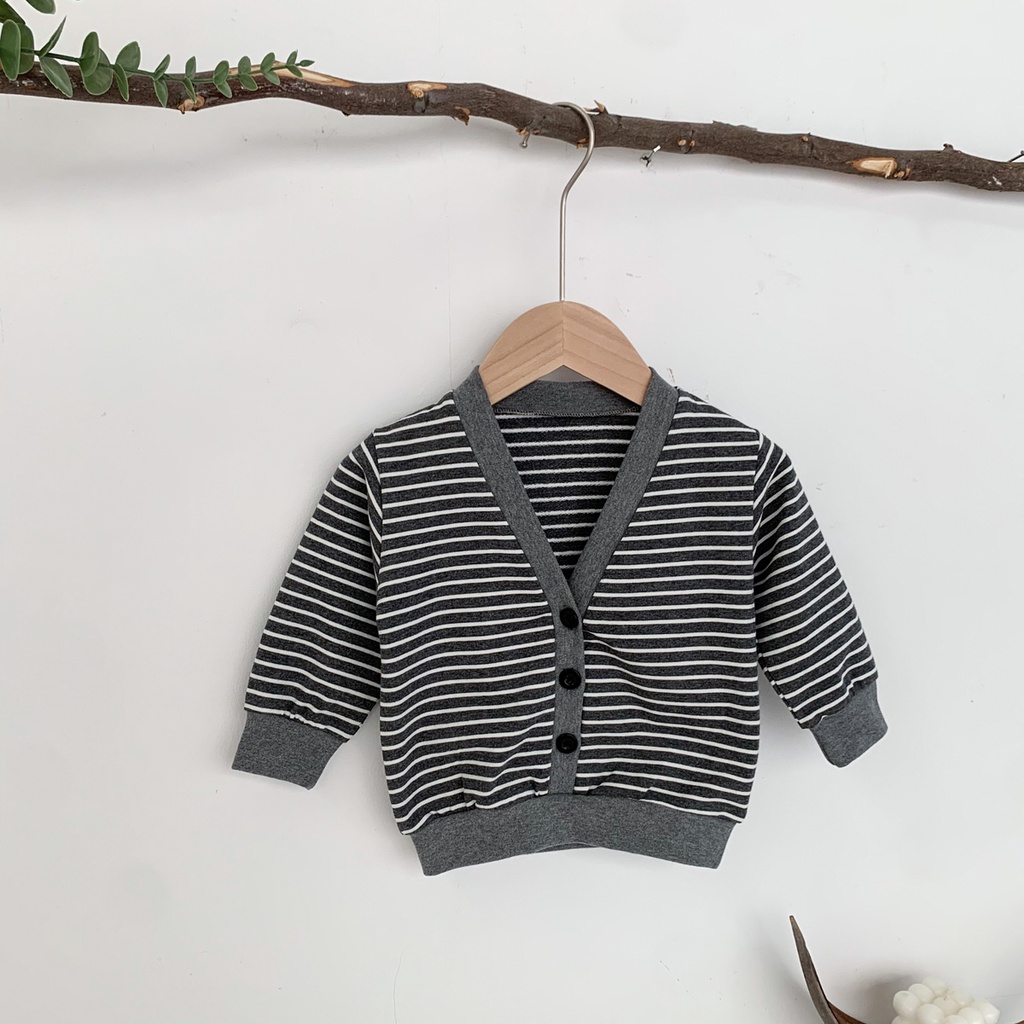 Áo Khoác Cardigan Tay Dài Cổ Chữ V Cho Bé Trai