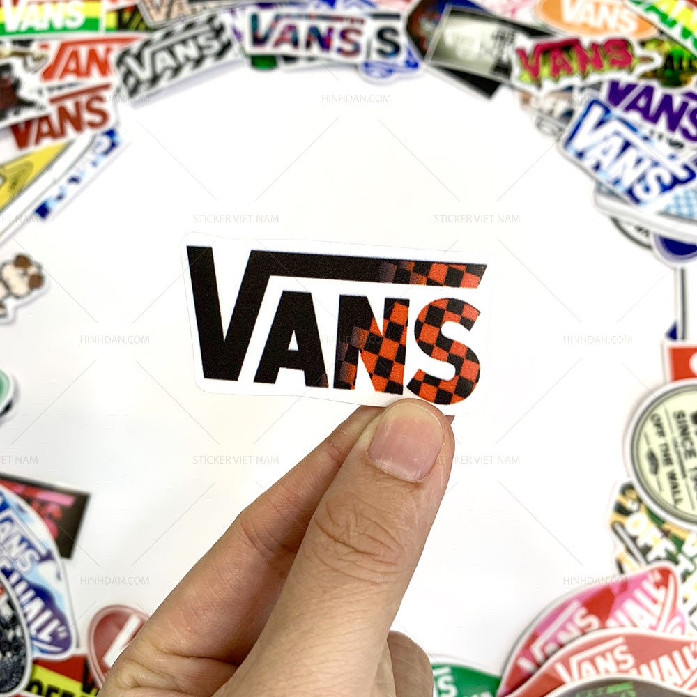Sticker VANS CHỐNG NƯỚC decal hình dán trang trí Xe, Laptop, Nón Bảo Hiểm, Vali, Đàn Guitar