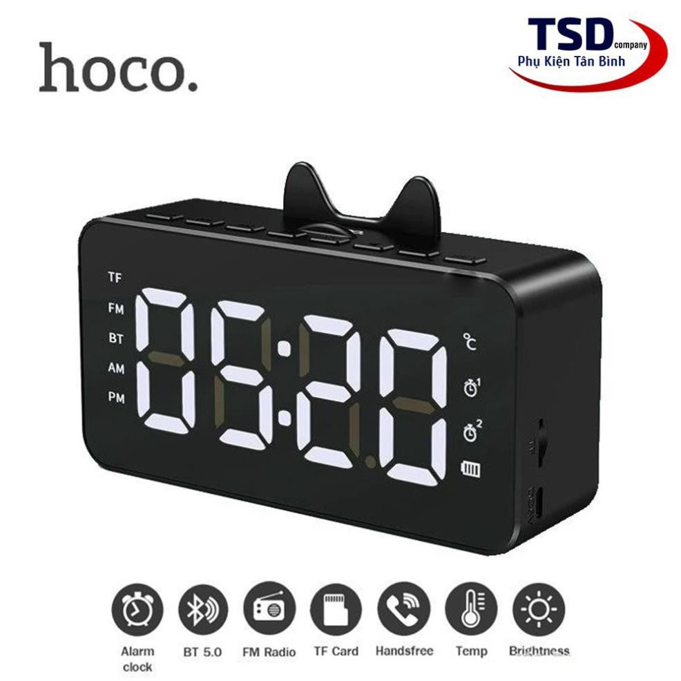 Loa Bluetooth Mini V5.0 Hoco HK7 Chính Hãng Có Đồng Hồ Báo Thức