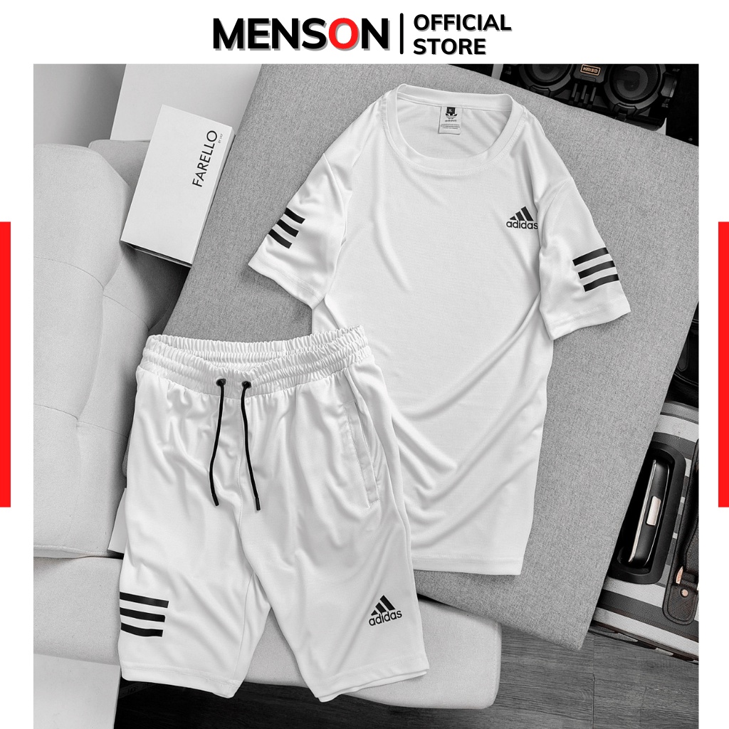 Đồ bộ thể thao nam Adidas thun lạnh HÀNG CAO CẤP Menson MS175 Đồ bộ nam mặc nhà chất mát chuẩn form mùa hè 2022