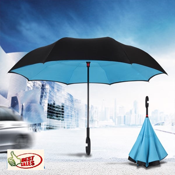 Ô gấp ngược che mưa che nắng FREESHIP ngoài trời tốt cho ô tô lúc xuống xe, đi bộ, chụp ảnh thiết kế sang