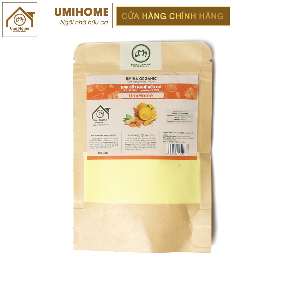 Tinh bột Nghệ hữu cơ UMIHOME nguyên chất | Turmeric powder 100% Organic 40G