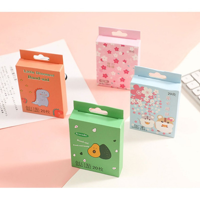 [Hàng mới về] 80 Miếng băng keo cá nhân thoáng khí họa tiết hoạt hình dễ thương dành cho trẻ em