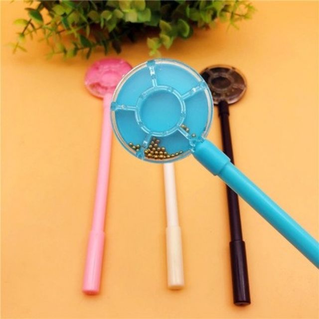 Bút gel nước cute Ngựa thần dễ thương có hạt tròn lục lạc