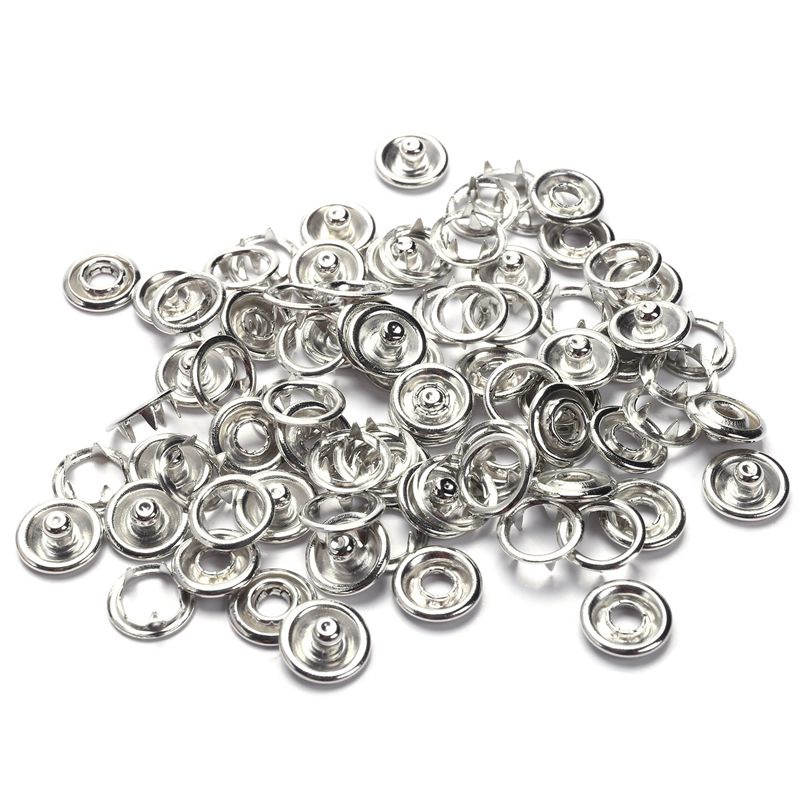 Bộ Kìm Bấm Nút Kèm 20 Nút Đồng Trắng Chất Lượng Cao