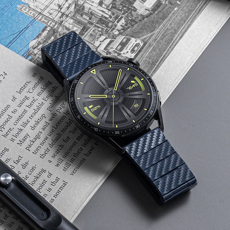 Dây Đeo Sợi Carbon 22mm 26mm Cho Đồng Hồ Thông Minh Garmin Fenix 7X 7 Solar / 6X 6 Pro 5 5X Plus 3 3HR / Epix