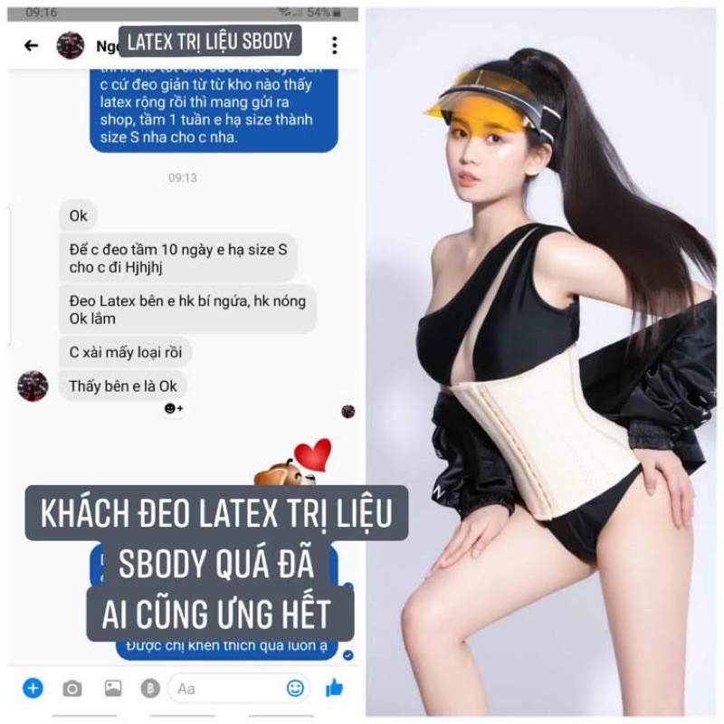 LATEX SBODY MIỄN PHÍ HẠ SIZE 2 LẦN TẶNG KÈM GEL TAN MỠ QUẾ SÂM GỪNG