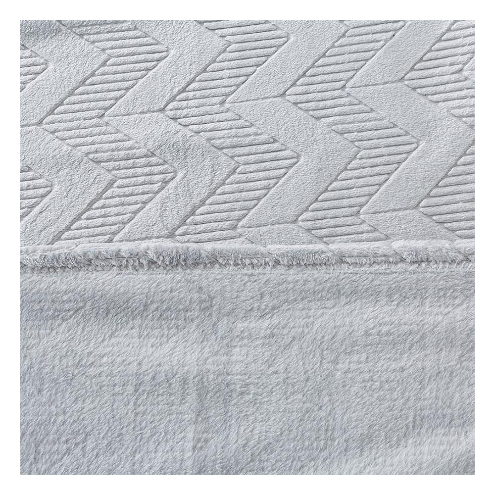 HomeBase HLS Chăn mền bằng Polyester MORRIS mềm mại ấm áp W152xD1xH203 Cm màu xám