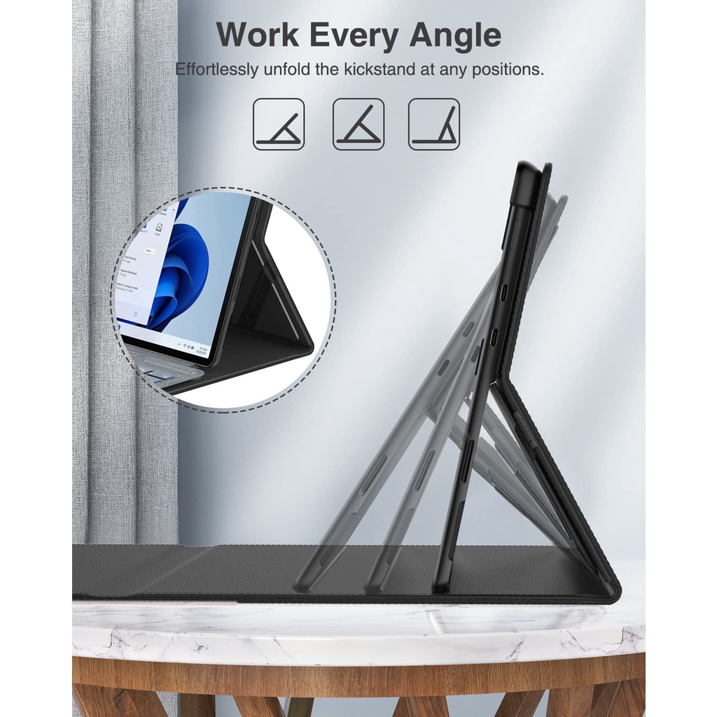 Bao Da Máy Tính Bảng Có Ngăn Đựng Bút Cảm Ứng Cho Microsoft Surface Pro 8 13 &quot;