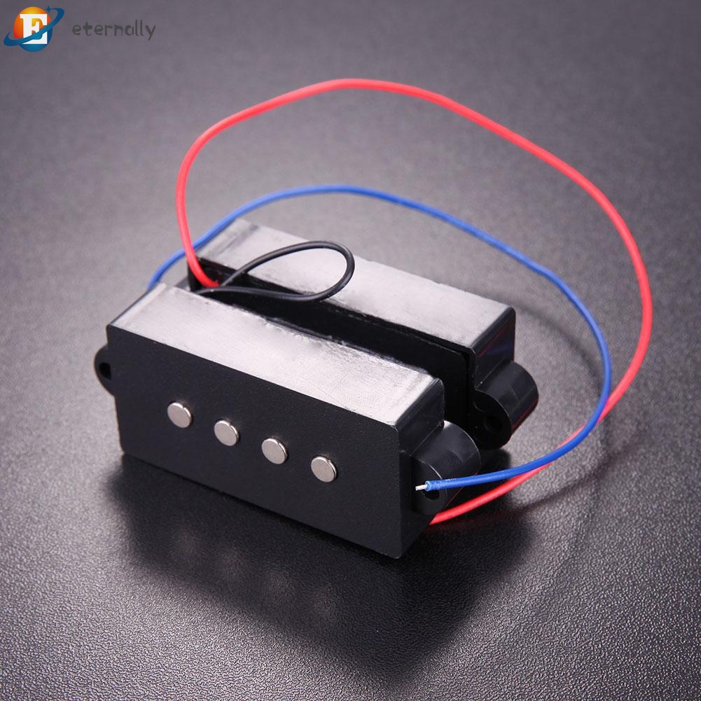 Set 2 pickup 4 dây màu đen thay thế cho đàn guitar bass