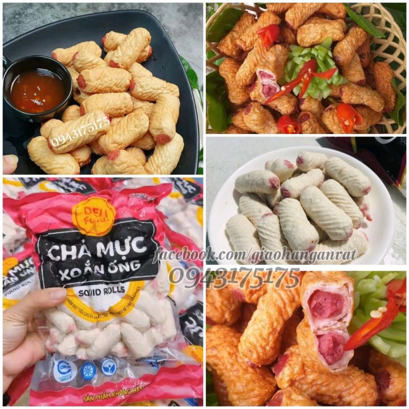 Chả mực xoắn ống