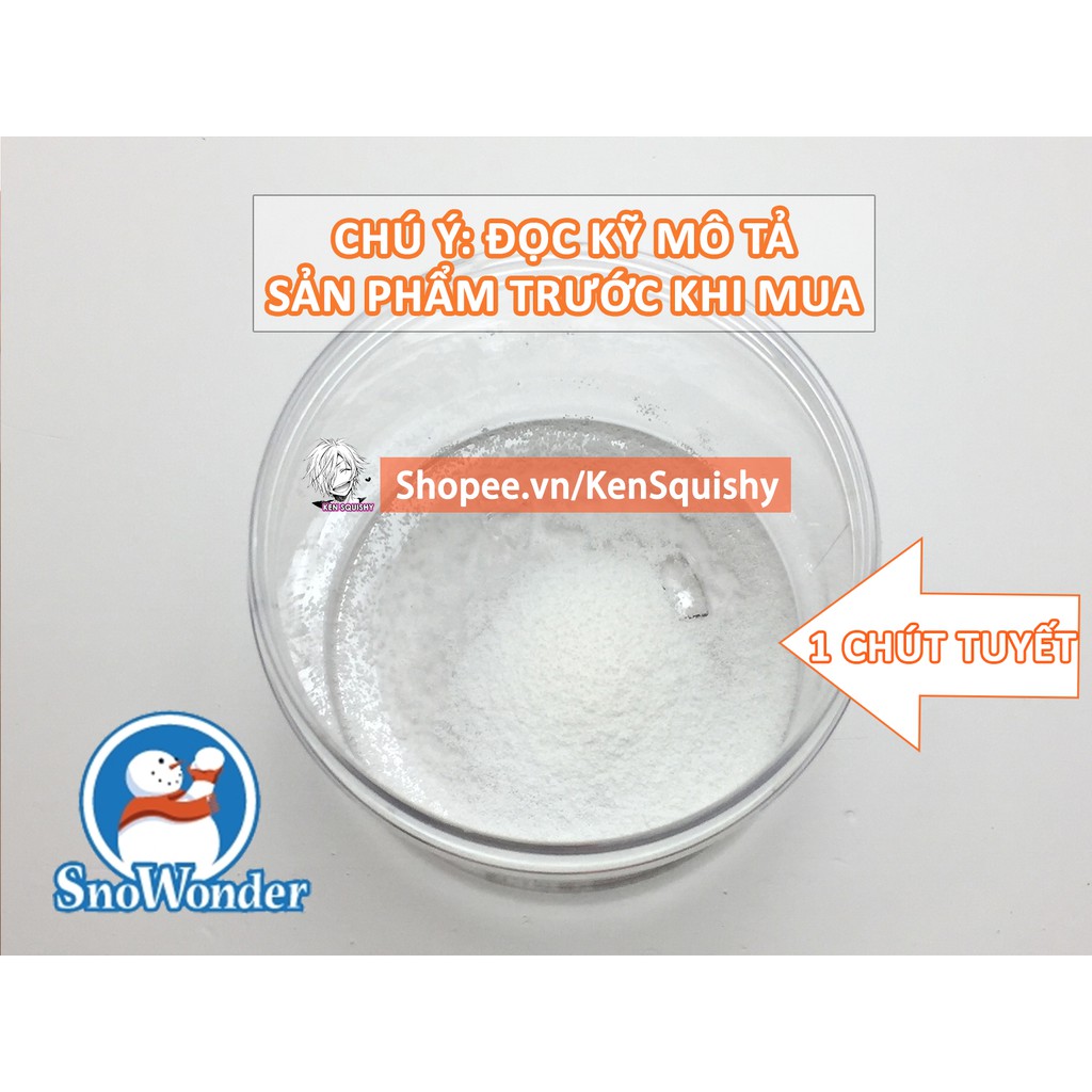 Tuyết Nhân Tạo Snowonder 50Gram Hàng Nhập Khẩu Mỹ Chính Hãng Nguyên Liệu Làm Slime Mây