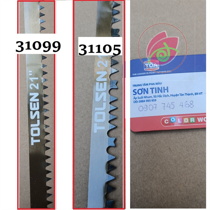 LƯỠI CƯA GỖ NHIỄM , THƯA TOLSEN 31099 31105