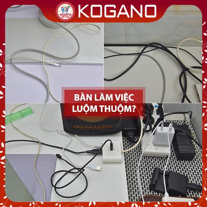 Nẹp dây điện KOGANO luồn dây điện, sạc, chuột, bàn phím gọn gàng bàn làm việc HG-001200