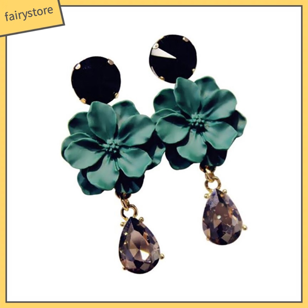 Khuyên tai hình hoa phong cách cổ điển cho nữ