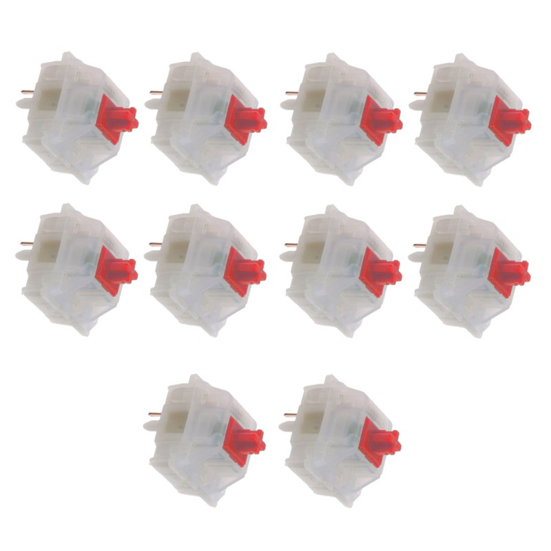 Set 10 Công Tắc Cơ Học 5 Chấu Màu Vàng Trong Suốt Gk61 Gk64 Gh60