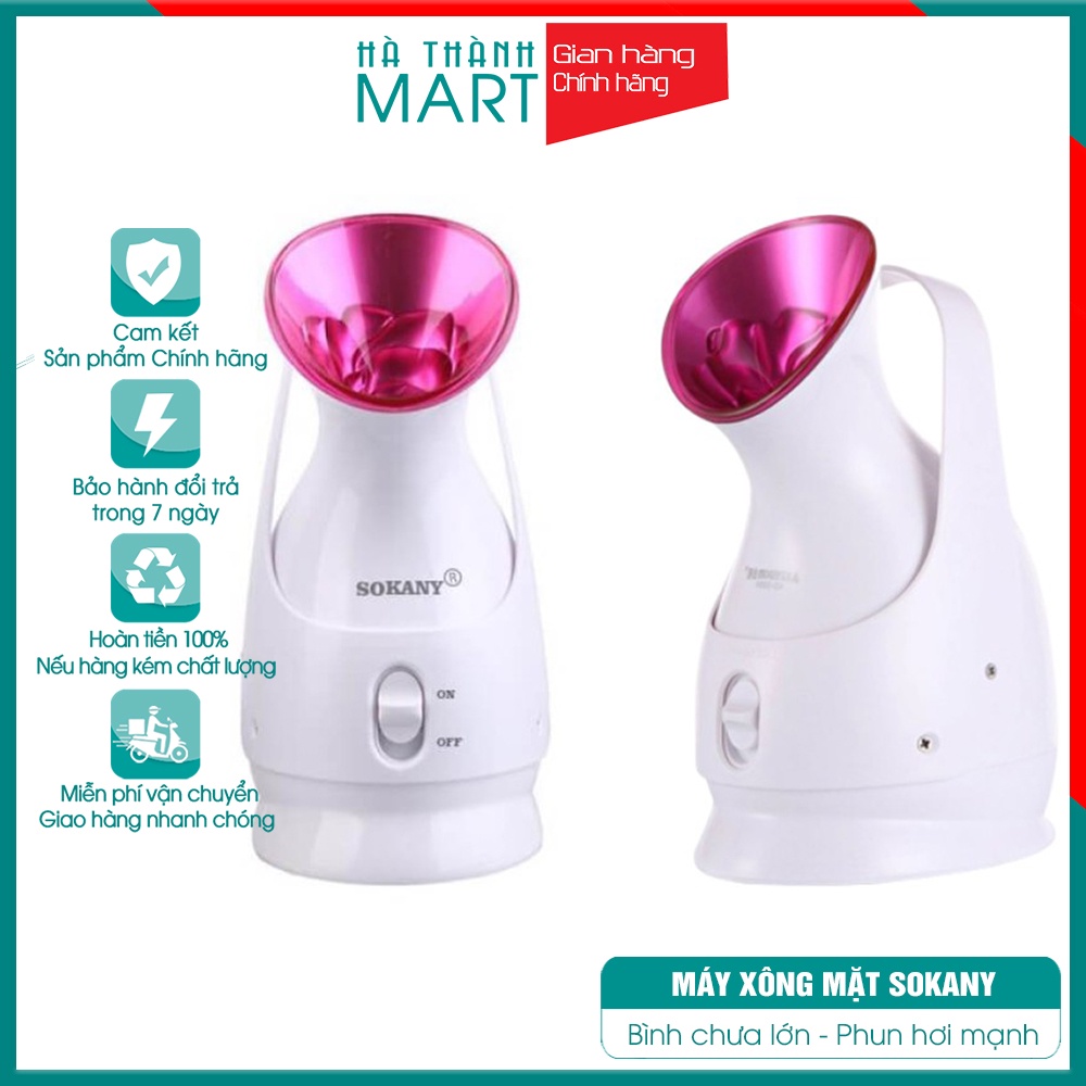 Máy xông mặt Sokany cao cấp - Chăm sóc da mặt tại nhà - Dung tích bình nước lớn, Phun hơi mạnh, Làm nóng nhanh