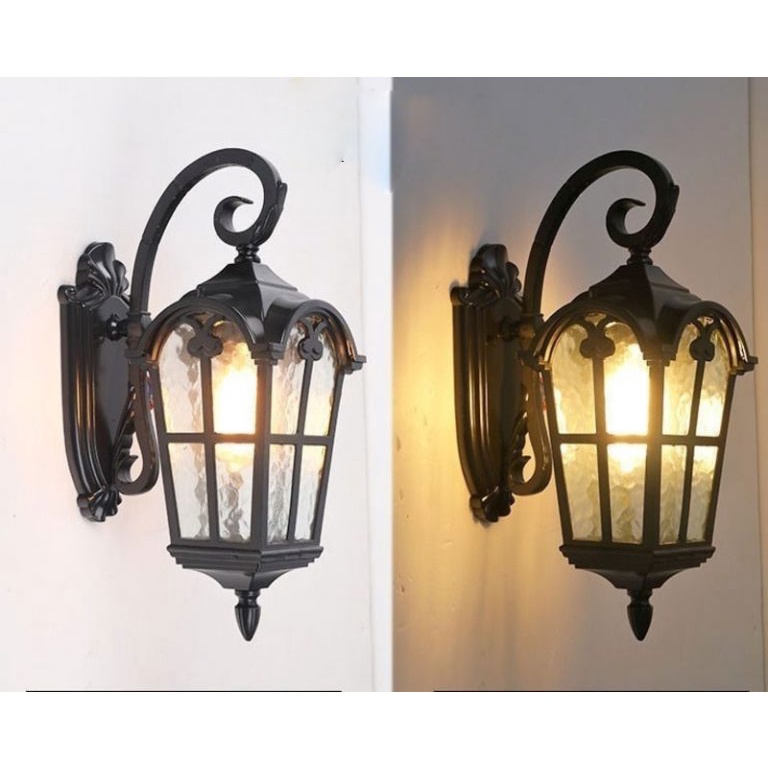Đèn chùa cột gắn treo tường cổng ngoài trời màu đen Bảo hành 12 tháng Lỗi 1 đổi 1 chịu mưa chiu nắng