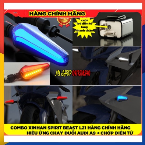 COMBO Xi Nhan Spirit Beats L21 chính hãng chống gãy hiệu ứng chạy đuổi audi kèm cục chớp