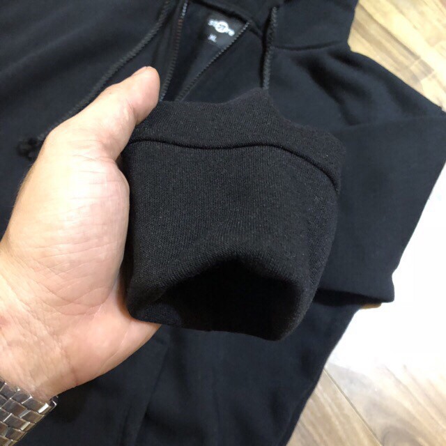 áo hoodie Áo hoodie zipper unisex 2T Store HZ01 màu đen - Áo khoác nỉ dây kéo nón 2 lớp dày dặn chất lượng đẹp