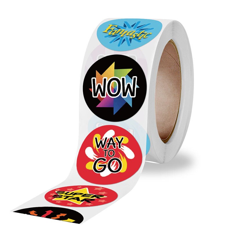 Bộ 500 Miếng Dán Hình Tròn Dễ Thương 2.5cm / 1inch Trang Trí Hộp Quà Sinh Nhật Cho Bé