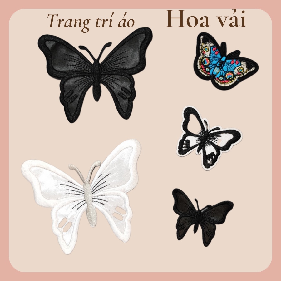 Sticker ủi áo hình thêu cao cấp -DÙNG LÀM BÔNG CÀI ÁO HAY HÌNH ỦI ÁO TRANG TRÍ VÁY, ĐẦM, ÁO DÀI HOẶC LÀM MIẾNG VÁ ÁO