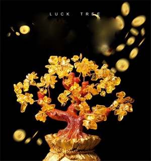 Cây Tài Lộc Đá Thạch Anh Vàng