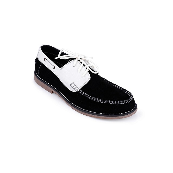 Giày nam Huy Hoàng màu trắng phối đen-HP7166